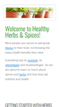 Mobile Screenshot of healthy-herbs-and-spices.com